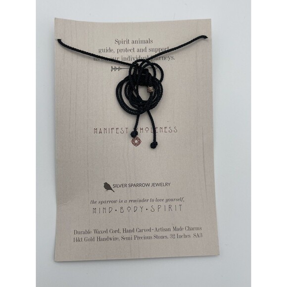 Silver Sparrow Jewelry Spirit Animal THE BEAR Charm Corded Necklace New - Picture 6 of 7